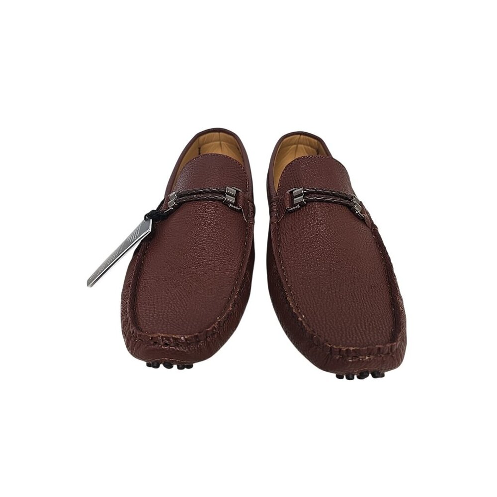 Mio Marino Men's MLS082-3-BR Braided Band Penny Loafer Brown Size 11M - Picture 6 of 7